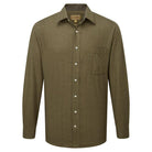 Schoffel Burnham Tattersall Classic Mens Shirt - Loden Green Herringbone - William Powell