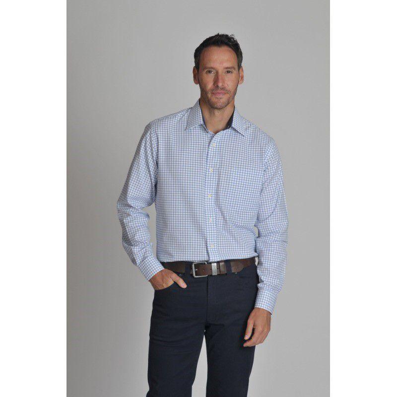 Schoffel Cambridge Cotton Check Shirt - Navy - William Powell