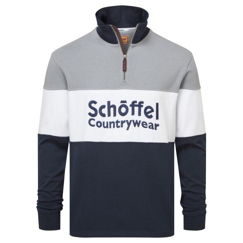 Schoffel Exeter Heritage 1/4 Zip Jumper - Grey - William Powell