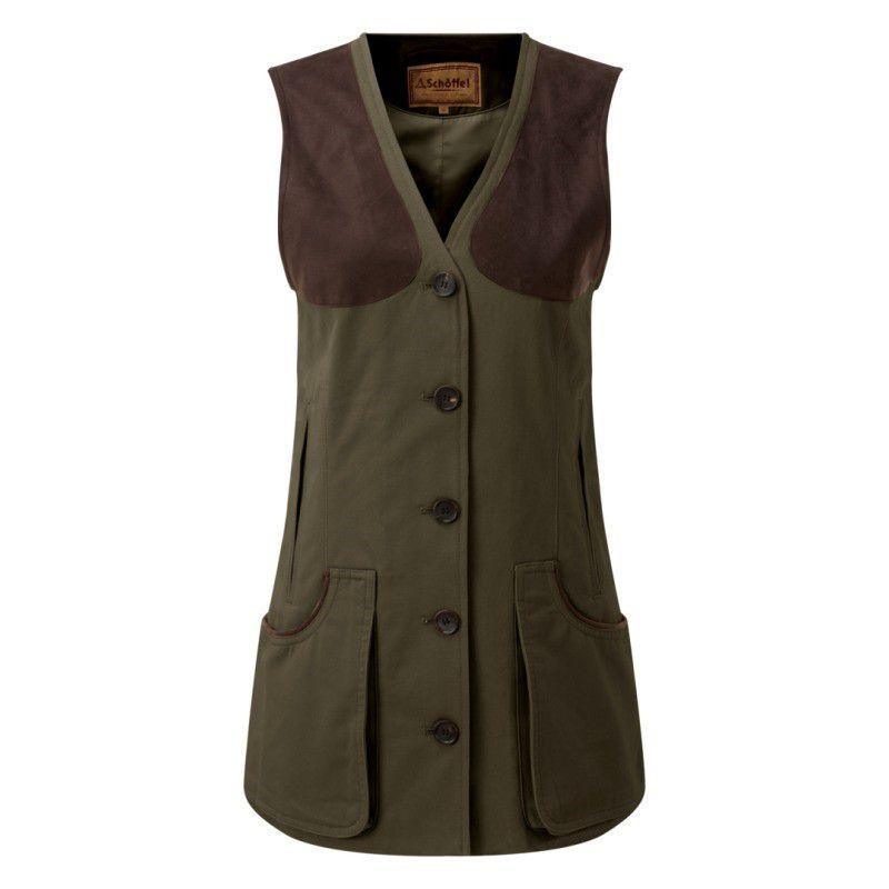 Schoffel Ladies All Season Shooting Vest - Dark Olive - William Powell