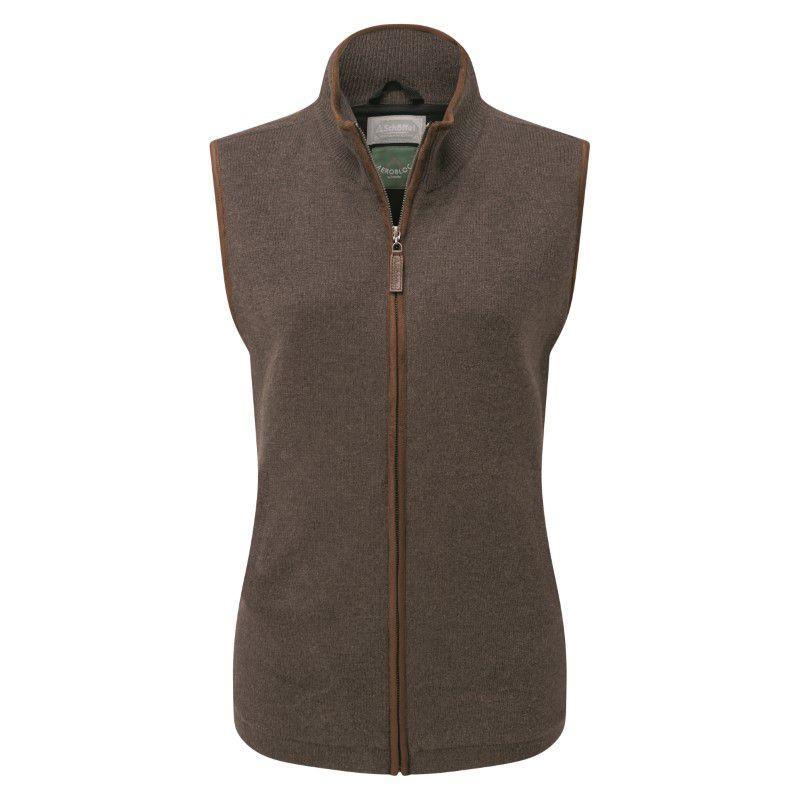 Schoffel Ladies Lambswool Aerobloc Gilet - Mole - William Powell
