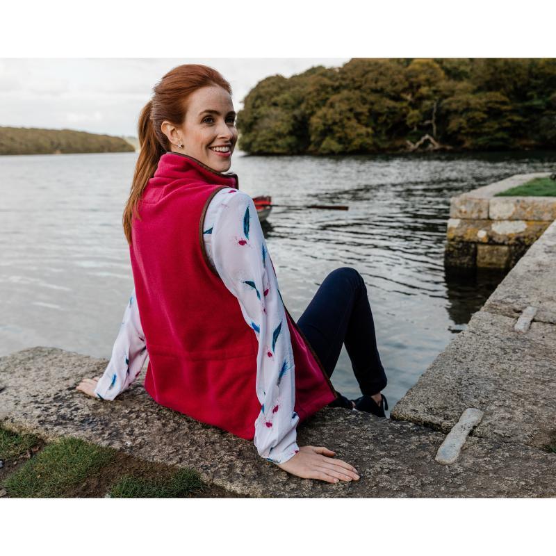 Schoffel Ladies Lyndon Fleece Gilet - Pomegranate - William Powell