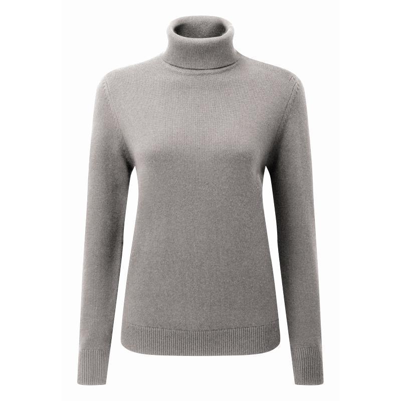 Schoffel Ladies Merino Roll Neck Jumper - Silver Grey - William Powell