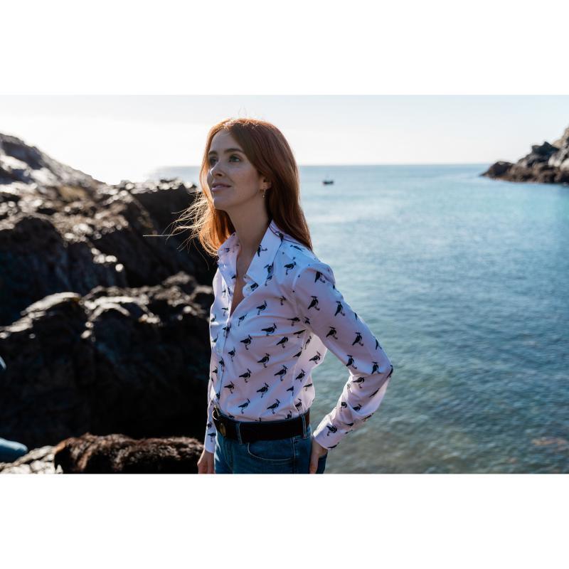 Schoffel Ladies Norfolk Shirt - Lapwing Print - William Powell