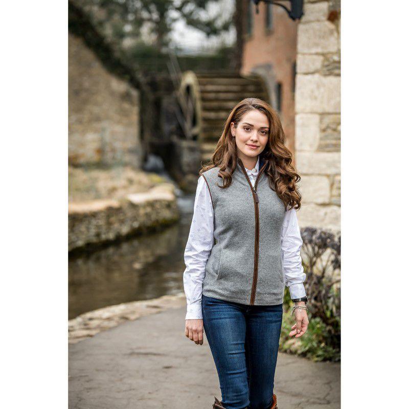 Schoffel Ladies Reversible Merino/ Cashmere Gilet - Navy/Grey - William Powell