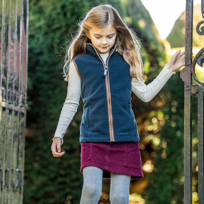 Schoffel Little Lyndon Girls Fleece Gilet - Navy - William Powell