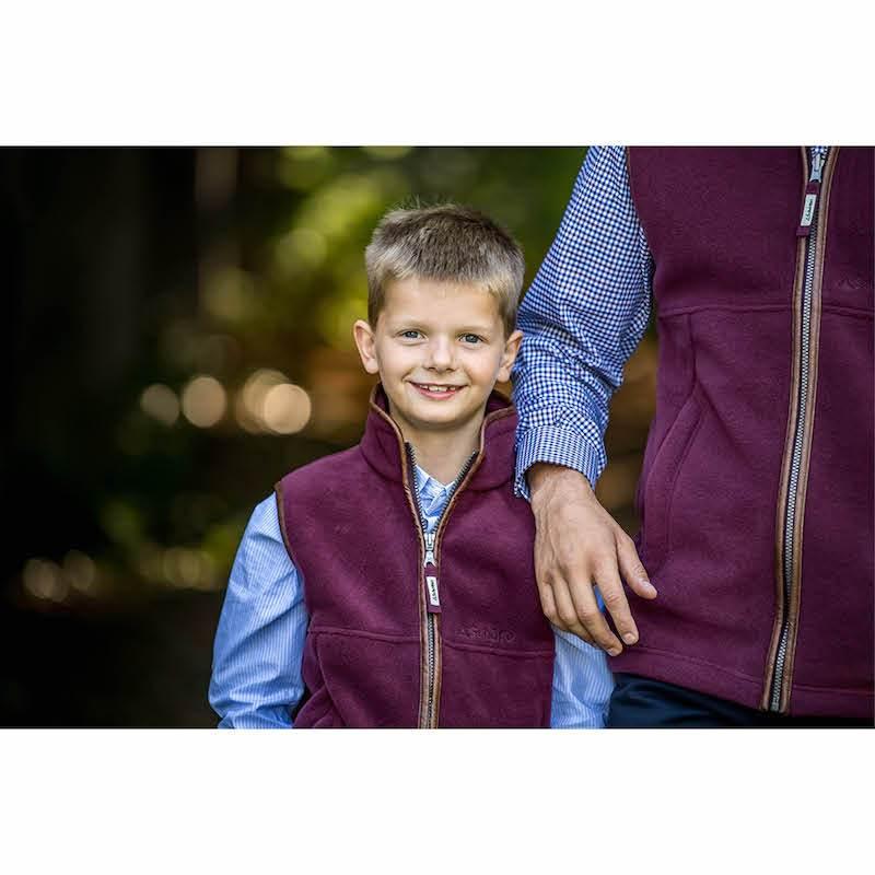 Schoffel Little Oakham Boys Fleece Gilet - Fig - William Powell