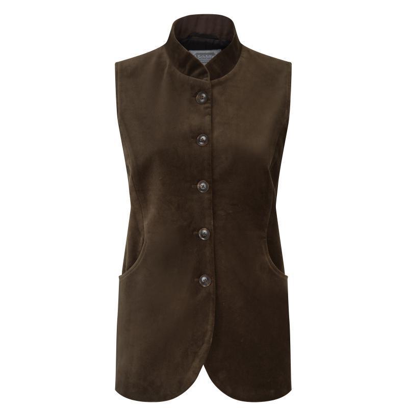 Schoffel Nehru Ladies Waistcoat - Espresso - William Powell