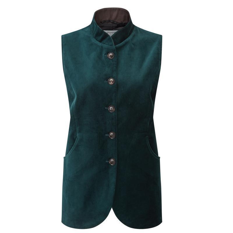 Schoffel Nehru Ladies Waistcoat - Kingfisher - William Powell
