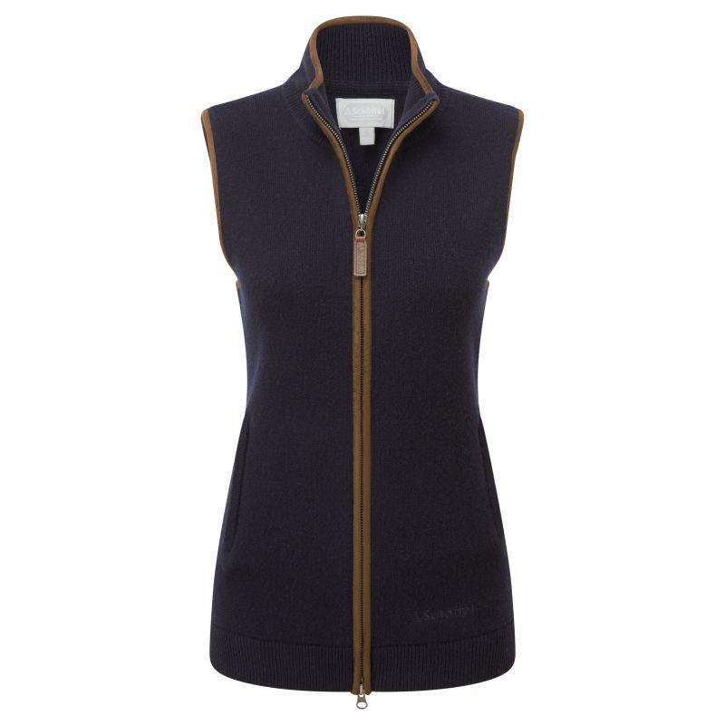 Schoffel Orkney Merino Ladies Gilet - Navy - William Powell