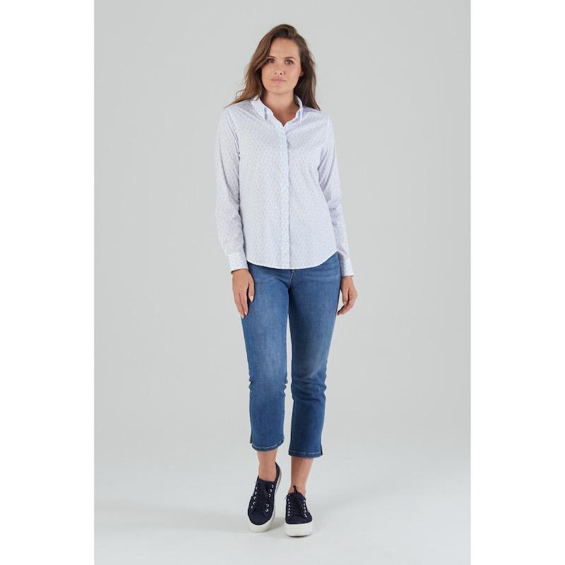 Schoffel Sunningdale Ladies Shirt - Blue Barley Print - William Powell