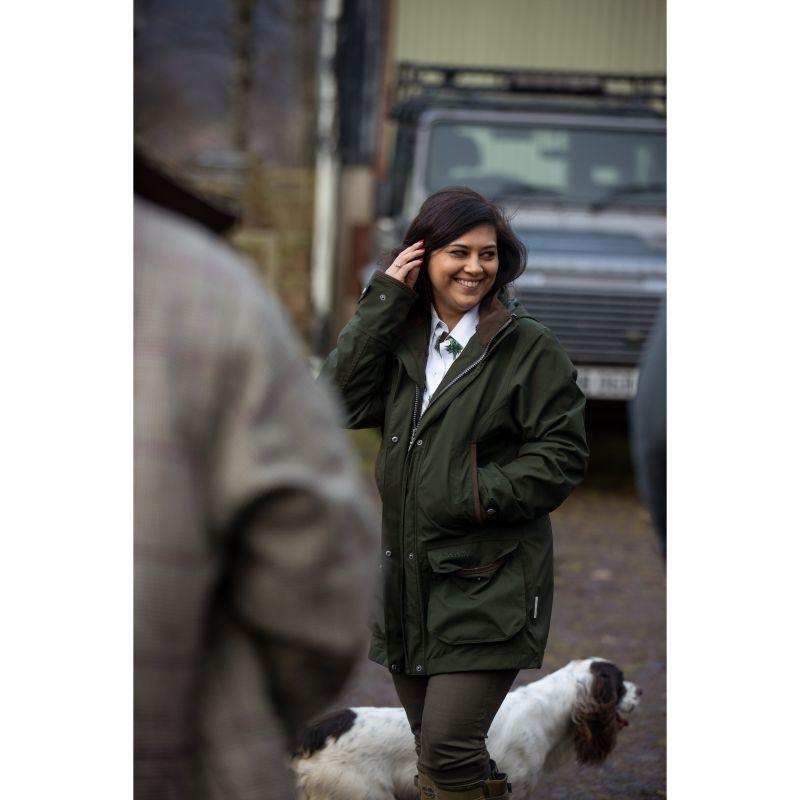 Schoffel Teal Ultralight Ladies Waterproof Shooting Coat - Forest - William Powell
