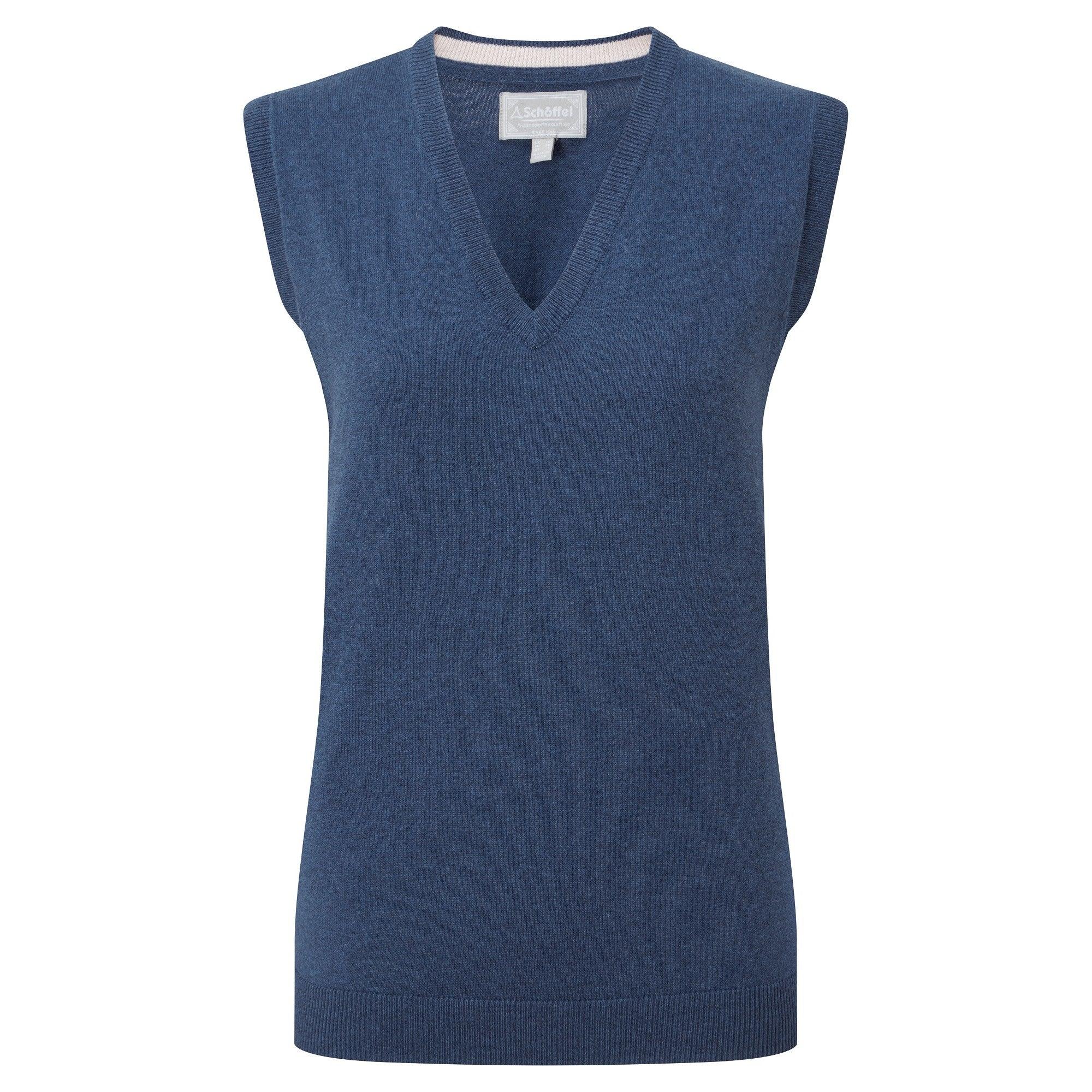 Schoffel Totnes Knitted Ladies Tank Top - French Navy - William Powell