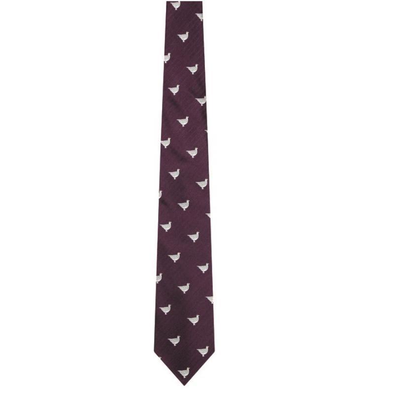 Schoffel Waltham Silk Tie - Purple Ptarmigan - William Powell