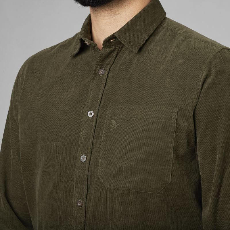 Seeland George Mens Corduroy Shirt - Pine Green - William Powell