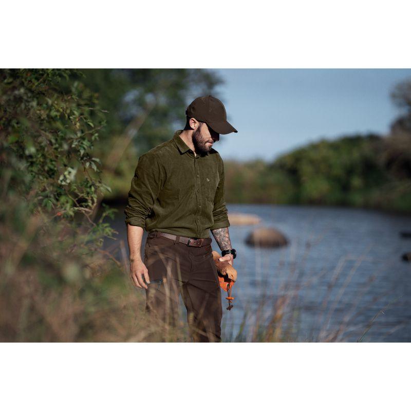 Seeland George Mens Corduroy Shirt - Pine Green - William Powell
