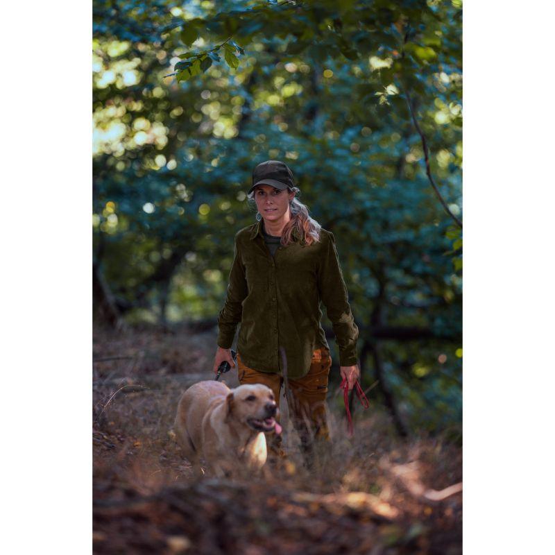 Seeland Olivia Ladies Corduroy Shirt - Pine Green - William Powell