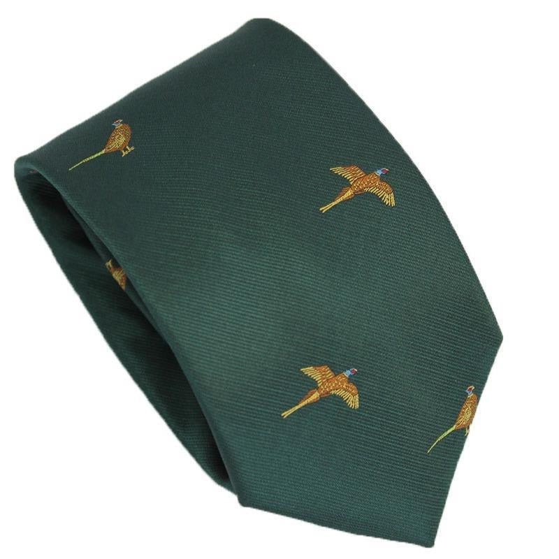 Tie - Pheasants Flying & Standing - William Powell