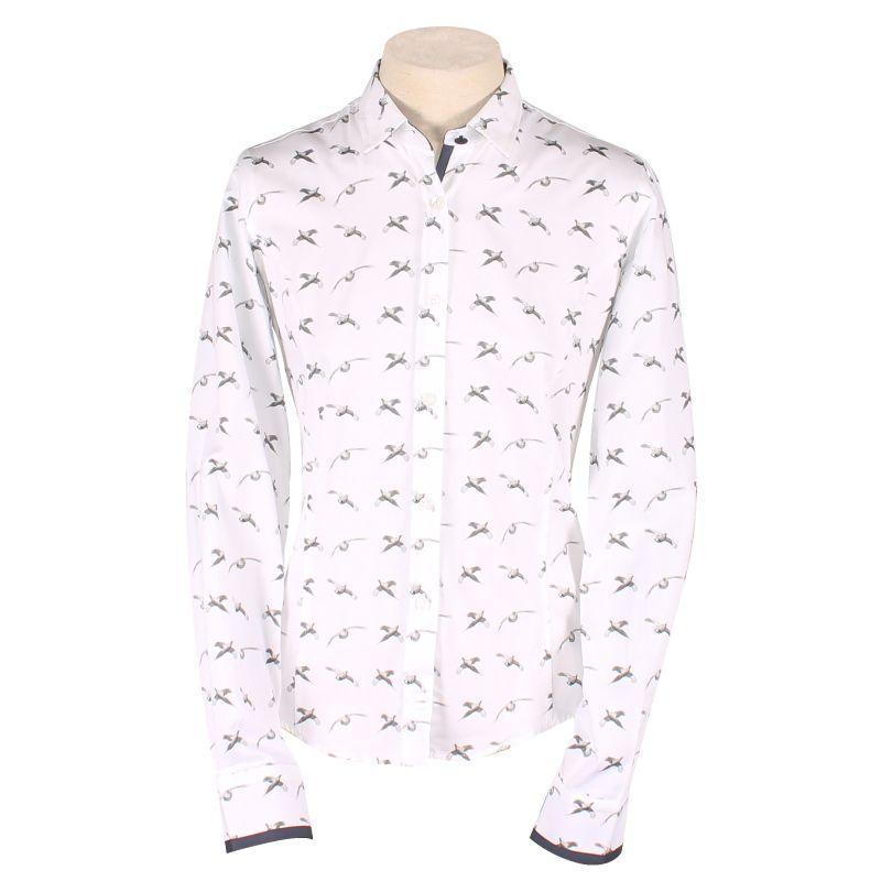 William Powell Ladies Flying Gamebirds Shirt - White - William Powell