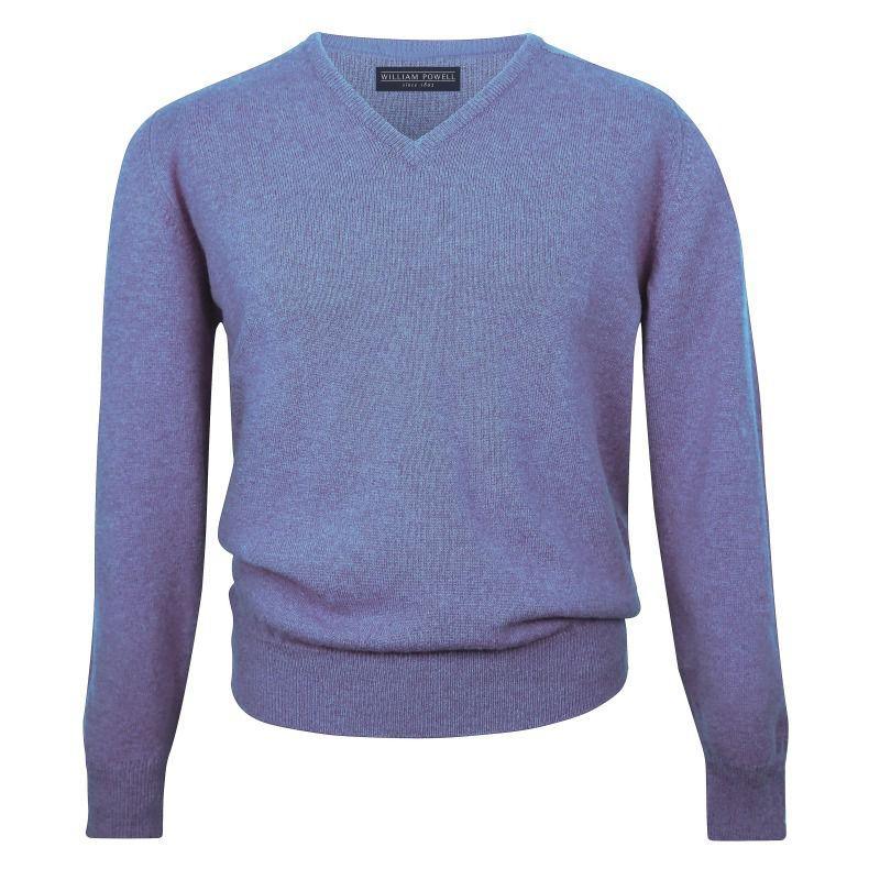 William Powell Leven V Neck Jumper - Clyde - William Powell