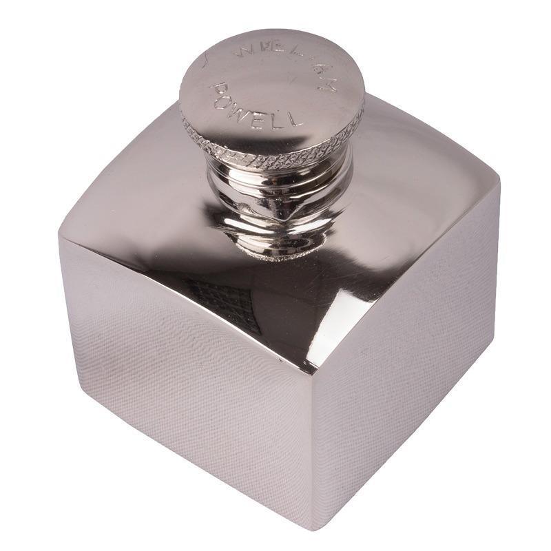 William Powell Oil Bottle Square Nickel Plated - William Powell