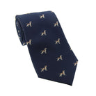 Woven Silk Tie Hounds Navy - William Powell