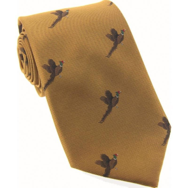 Woven Silk Tie - Pheasant Gold - William Powell