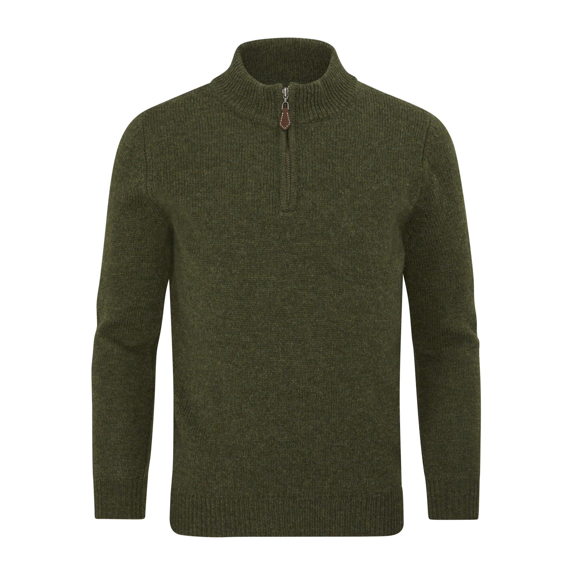 Alan Paine Rookeland Kids Merino 1/4 Zip Jumper Thyme – William