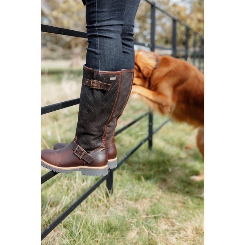 Barbour Willow Tall Waterproof Ladies Boot Dark Brown