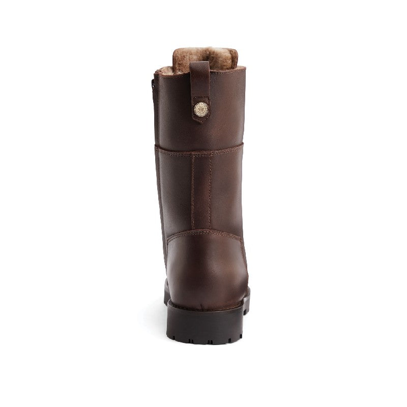 Fairfax & Favor Anglesey Ladies Shearling Lined Boot - Mahogany Leather