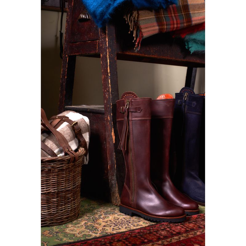Penelope Chilvers Long Tassel Ladies Leather Boot - Conker