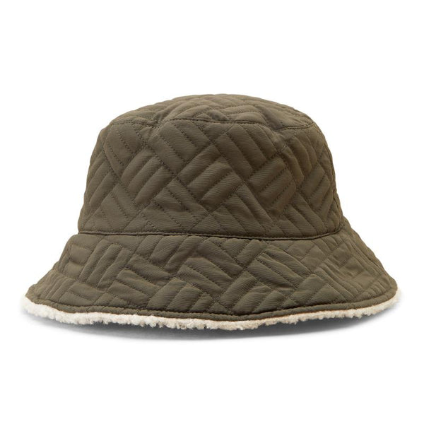 Ariat Reversible Quilted Bucket Hat - Olive Green/Tan  display picture 1