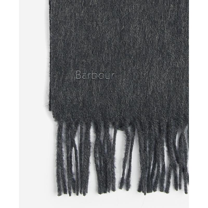 Barbour Lambswool Ladies Woven Scarf - Charcoal Grey