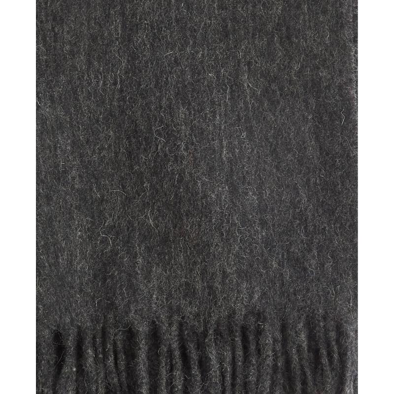 Barbour Lambswool Ladies Woven Scarf - Charcoal Grey