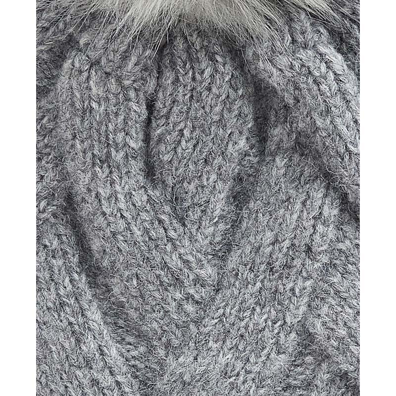 Barbour Dace Cable Ladies Beanie - Light Grey