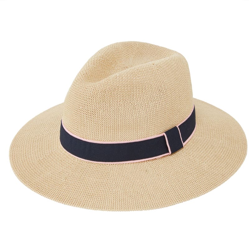 Schoffel Porth Ladies Hat - Navy/Pink Stripe