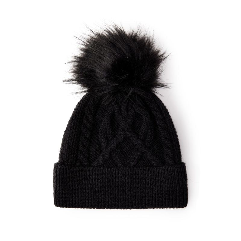 Holland Cooper Cortina Ladies Bobble Hat - Black