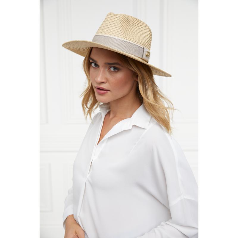 Holland Cooper Francesca Ladies Hat - Natural/Taupe