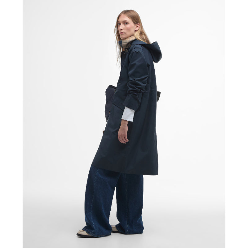 Barbour Fearne Waterproof Ladies Jacket - Navy/Sky Dress Tartan