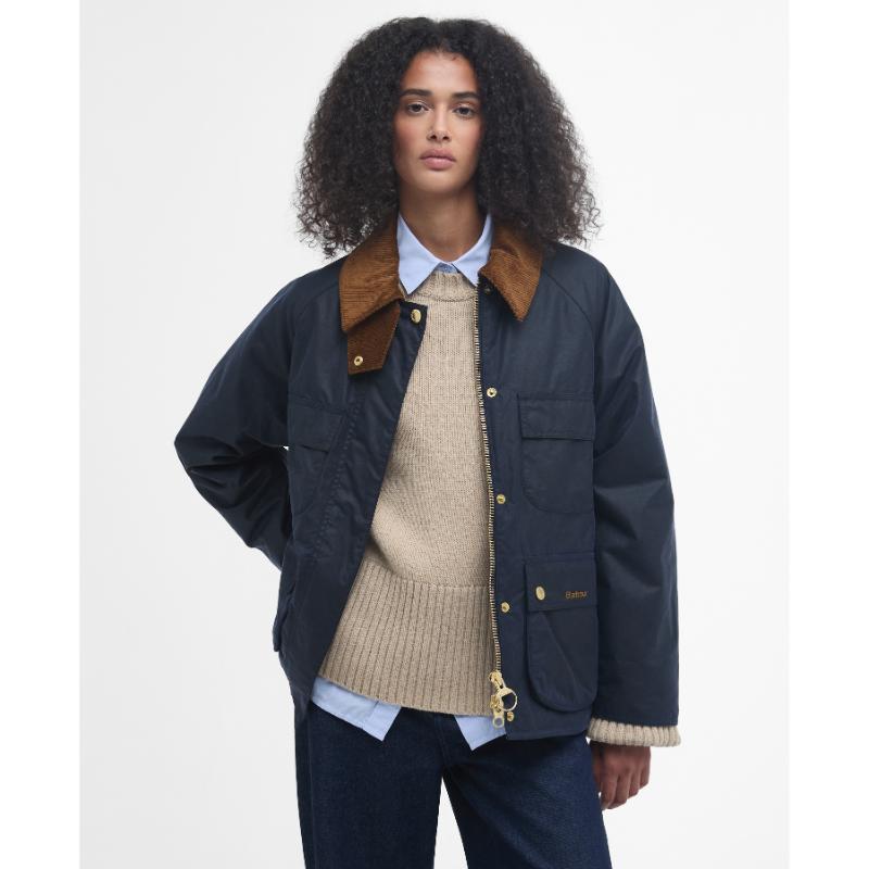 Barbour Ruth Ladies Wax Jacket - Royal Navy/Dress Tartan