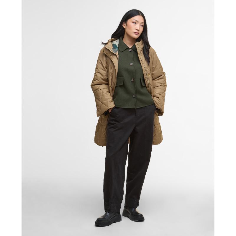 Barbour Elspeth Ladies Quilted Jacket - Military Brown/Ancient