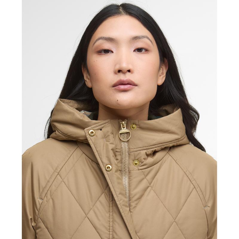 Barbour Elspeth Ladies Quilted Jacket - Military Brown/Ancient