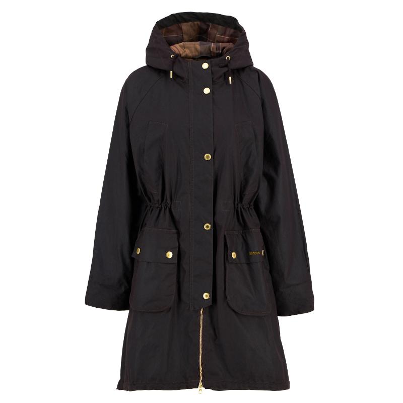 Barbour Marcy Ladies Wax Parka - Rustic/Muted Tartan – William Powell