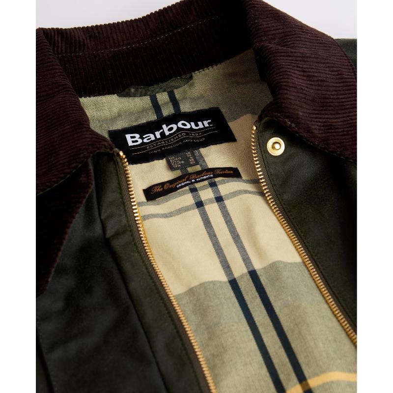Barbour Milda Ladies Wax Jacket - Fern/Sage/Ancient Tartan
