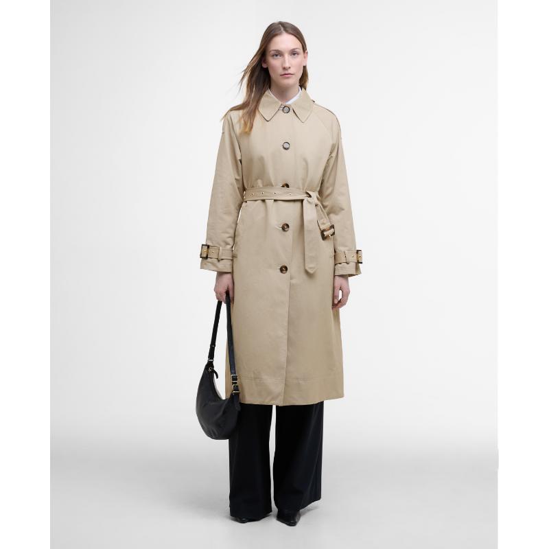 Barbour Marie Ladies Showerproof Trench - Light Fawn/Ancient