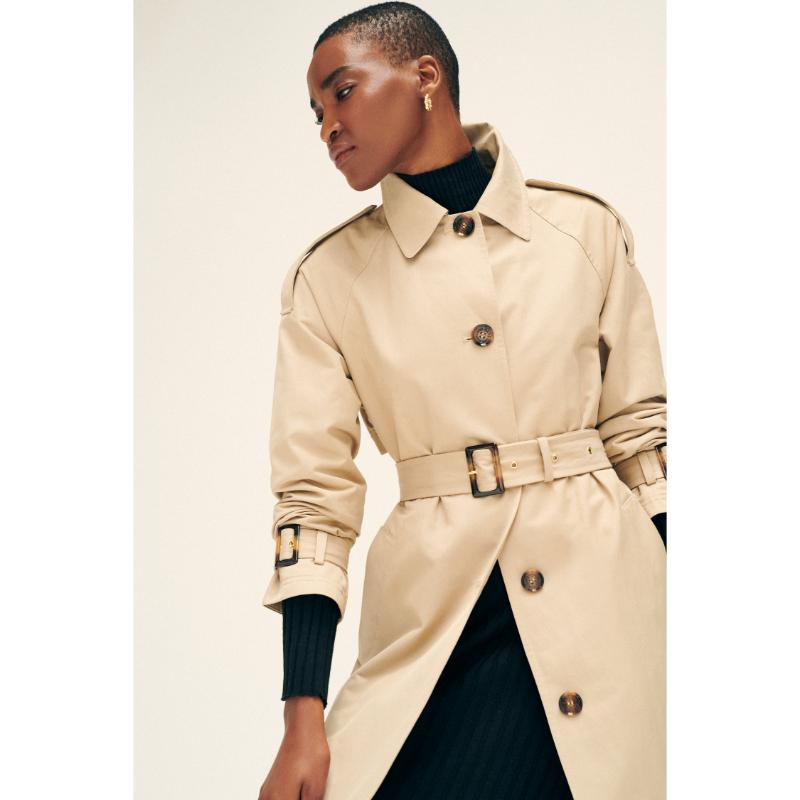 Barbour Marie Ladies Showerproof Trench - Light Fawn/Ancient