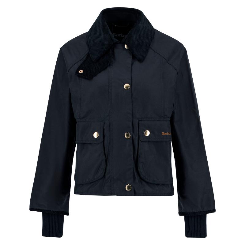 値下げ!Barbour cropped beadnell wax jacket Barbour Cropped Beadnell Ladies Wax Jacket - Navy/Classic