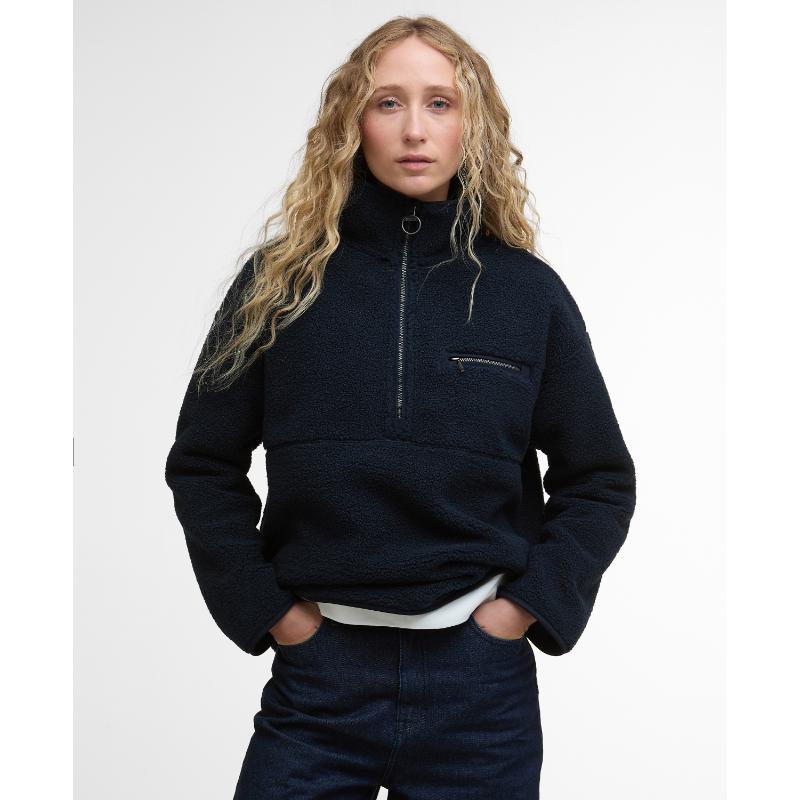 Barbour Mersea Ladies 1/4 Zip Fleece Overlayer - Navy – William Powell