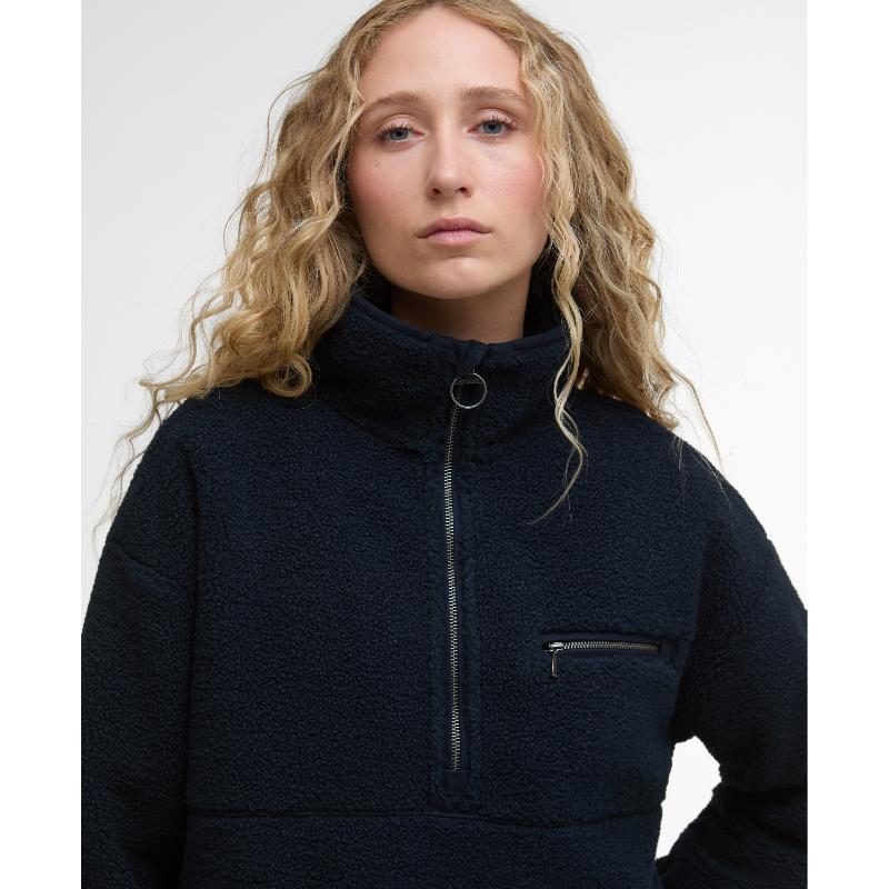 Barbour Mersea Ladies 1/4 Zip Fleece Overlayer - Navy – William Powell