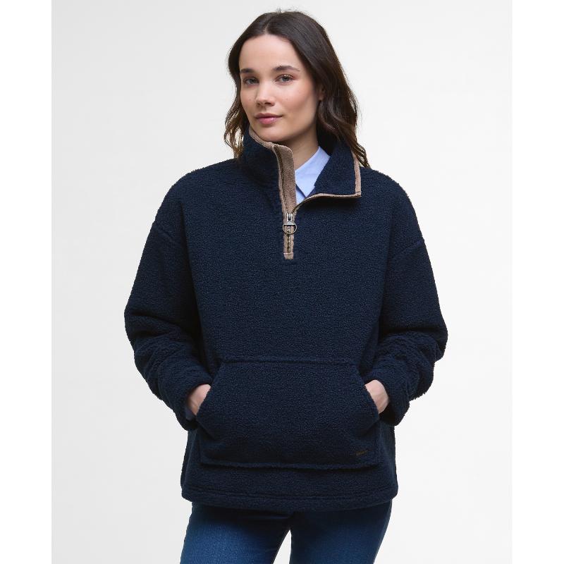 Barbour Bamburgh Ladies 1/4 Zip Fleece Jumper - Navy – William Powell